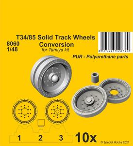 T34/85 Solid Track Wheels Conversion Set 1/48