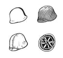 US WWII Helmets 6 pcs 1/35
