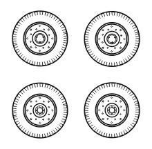 Chevrolet C.15A wheels small type 9x16 Firest 1/72