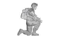 Kneeling Soldier (on left knee), US Army Infantry Squad 2nd Division for M1126 Stryker (part 2) 1/35