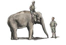 WWII RAF Mechanic in India+Elephant with Mahout (2 fig. + elephant) 1/48