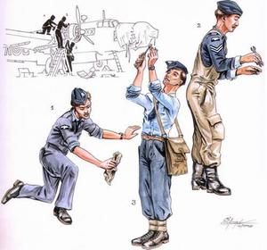 RAF mechanics for Wellington (3 fig.) 1/72