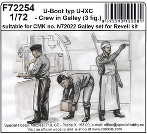 U-Boot typ IXC – Crew in Galley (3 fig.) 1/72