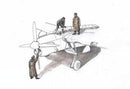 Barracuda Mechanics (3 figures, aboard carrier w/ raincoat) for Sp. Hobby kit 1/72