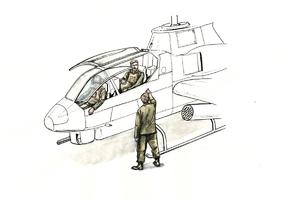 AH-1 Sitting pilots (2 figures) and ground crew (1 figure) for Special Hobby 1/72