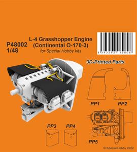 L-4 Grasshopper Engine (Continental O-170-3) 1/48