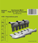 1/32 CMK Hurricane Mk.II Fish Tail Type Exhausts
