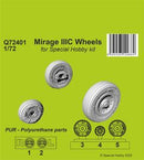 Mirage IIIC Wheels 1/72 / for Special Hobby kit