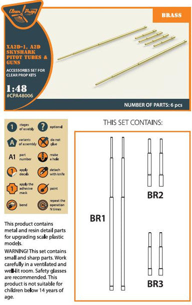 XA2D-1 / A2D Skyshark Pitot Tubes & Gun Barrels