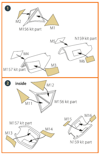 SR-71A BLACKBIRD painting mask for Revell kit yellow