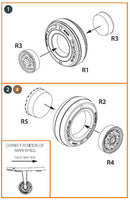 1/48 Clear Prop TB.2  wheel set