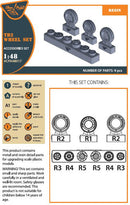 1/48 Clear Prop TB.2  wheel set