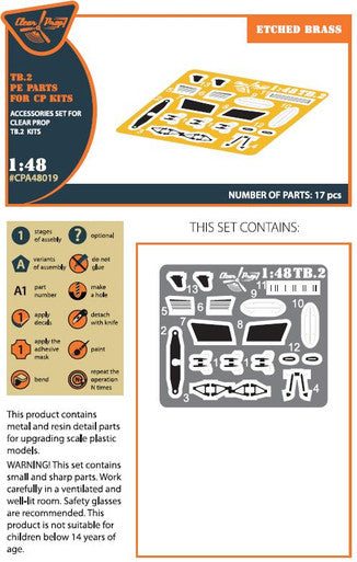 1/48 Clear Prop TB.2 PE parts for CP kits