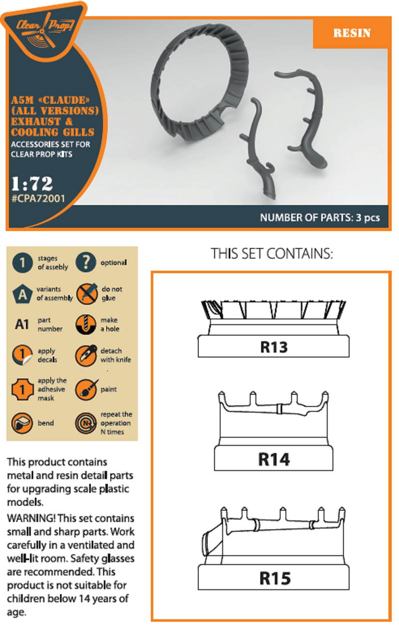 A5M Claude (Early Version) Resin Exhaust & Cooling Gills