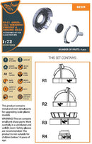 1/72 Clear Prop Ki-51 Sonia (all versions) resin exhaust & cooling gills for CP kits CP72011/CP72012/CP72013