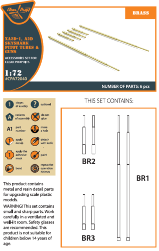 XA2D-1 / A2D Skyshark Pitot Tubes & Gun Barrels
