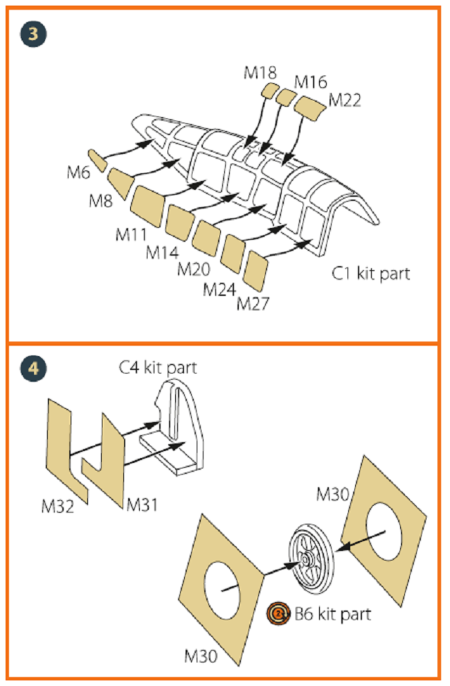 M6A1 Seiran Paint Mask for Tamiya