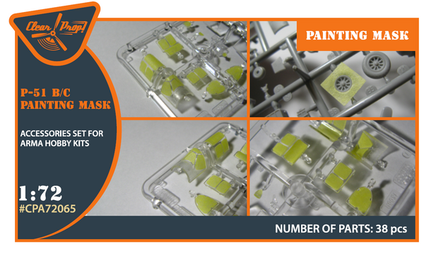 P-51B/C Mustang painting mask for Arma Hobby kits ye
