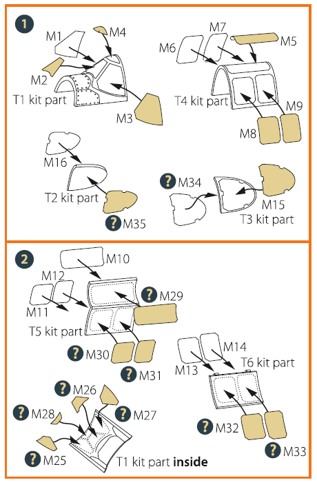 P-51B/C Mustang painting mask for Arma Hobby kits ye