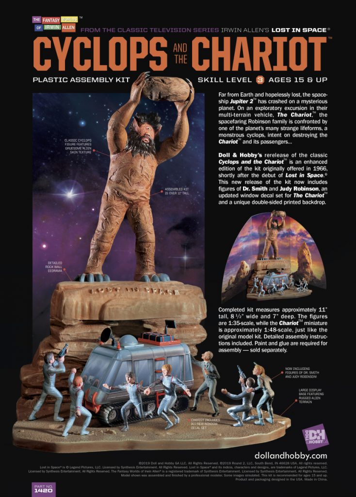 Lost in Space Cyclops & Chariot w/7 Figures & Base