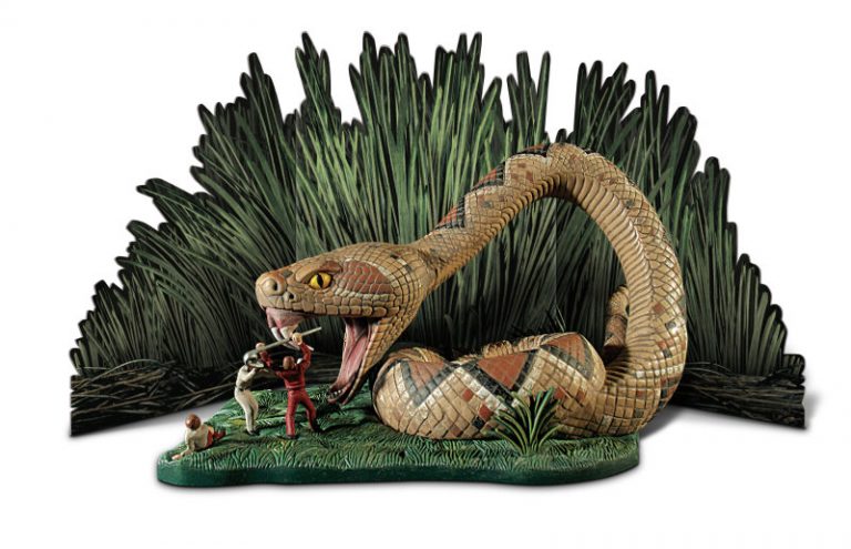 Land of the Giants Snake Scene w/3 Figures & Base