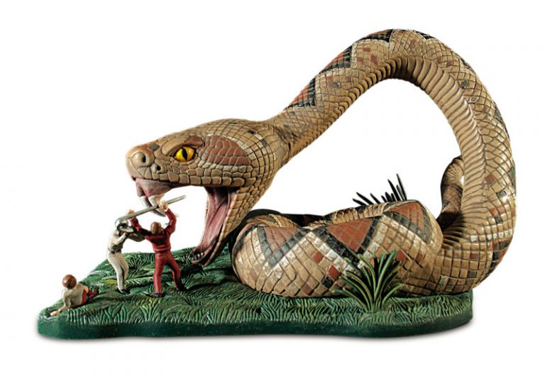 Land of the Giants Snake Scene w/3 Figures & Base