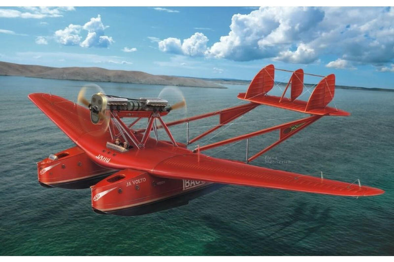 Savoia Marchetti S55 Record Flight Flying Boat Aircraft w/Resin Engine (9"L, 13" Wingspan)