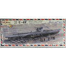 1/700 Flyhawk Uboat Type VII B DKM U48 Submarine U-Boat Diorama