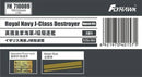 1/700 Flyhawk Models Royal Navy J-Class Destroyer PE Sheets For Flyhawk