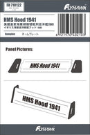 1/700 Flyhawk HMS Hood 1941 Name Plate (for Flyhawk FH1160)