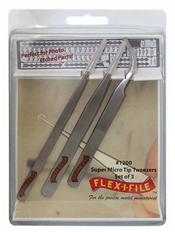Flex-I-File 1200 Super Micro Tip Tweezers Set (3pk)