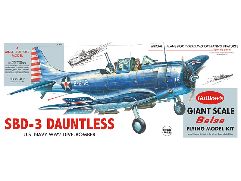 Guillow's Douglas SBD-3 Dauntless Model Kit