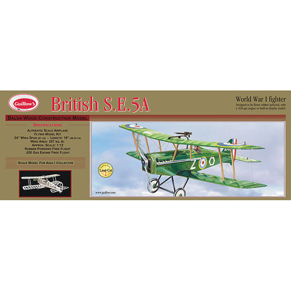 GUI202 Guillow British SE 5A Laser Cut