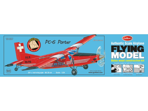Guillow's Porter PC-6 Laser Cut Model Kit