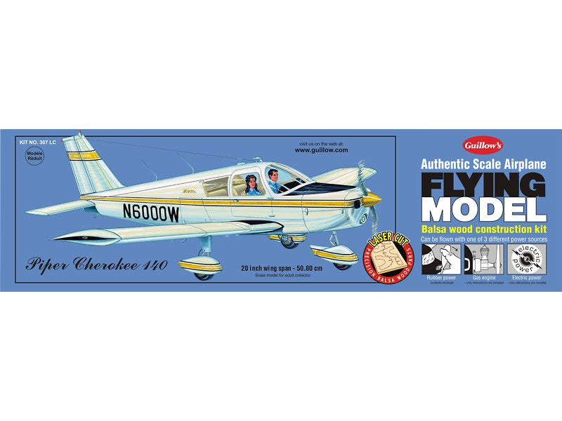 Guillow's Piper Cherokee 140 Laser Cut Model Kit