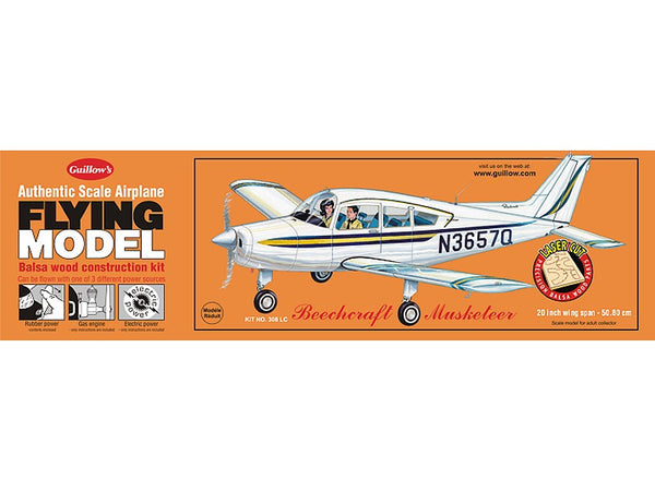 Guillow's Beechcraft Musketeer Laser Cut Model Kit