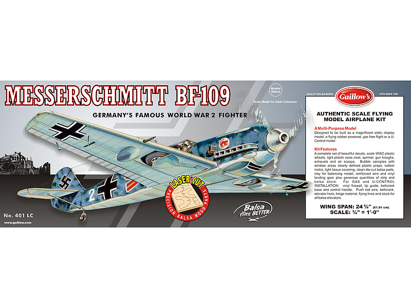 Guillow's Messerschmitt Laser Cut Model Kit