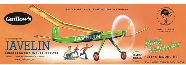 Guillow's Javelin Rubber Powered Endurance Flyer Model Kit