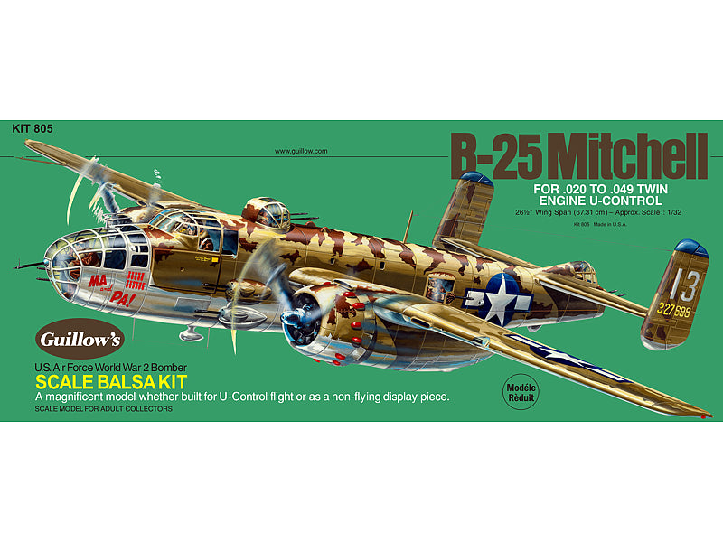 Guillow's North American B-25 Mitchell Model Kit…