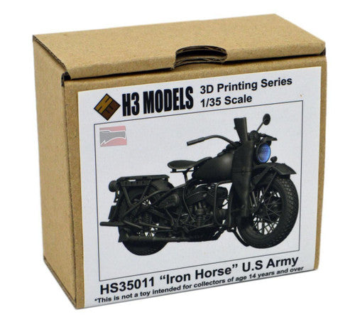 H3M35011 - 1/35 H3 Models IRON HORSEÂ US Army Motorcycle Resin Model Kit