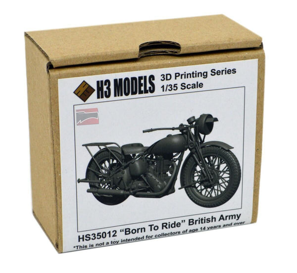 H3M35012 - 1/35 H3 Models BORN TO RIDEÂ British Army Motorcyle Resin Model Kit