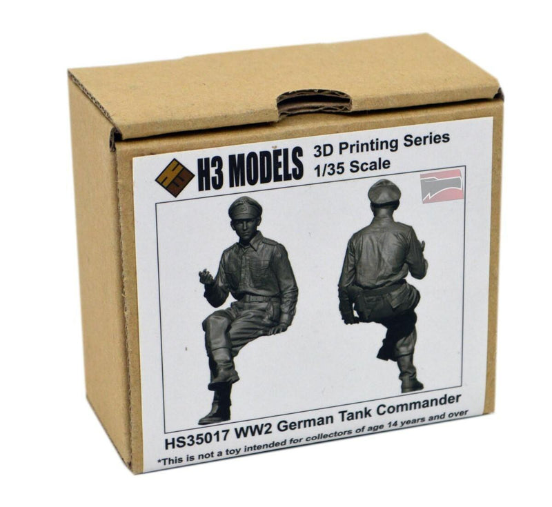 H3M35017 - 1/35 H3 Models WW2 German Tank Commander Resin Model Kit