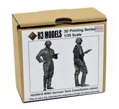 H3M35018 - 1/35 H3 Models WW2 German tank crew (Italian pattern) Resin Model Kit