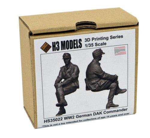 H3M35022 - 1/35 H3 Models WW2 German DAK Commander Resin Model Kit