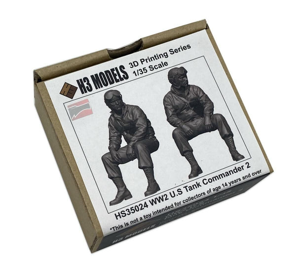 H3M35024 - 1/35 H3 Models WW2 U.S Tank Commander 2 Resin Model Kit