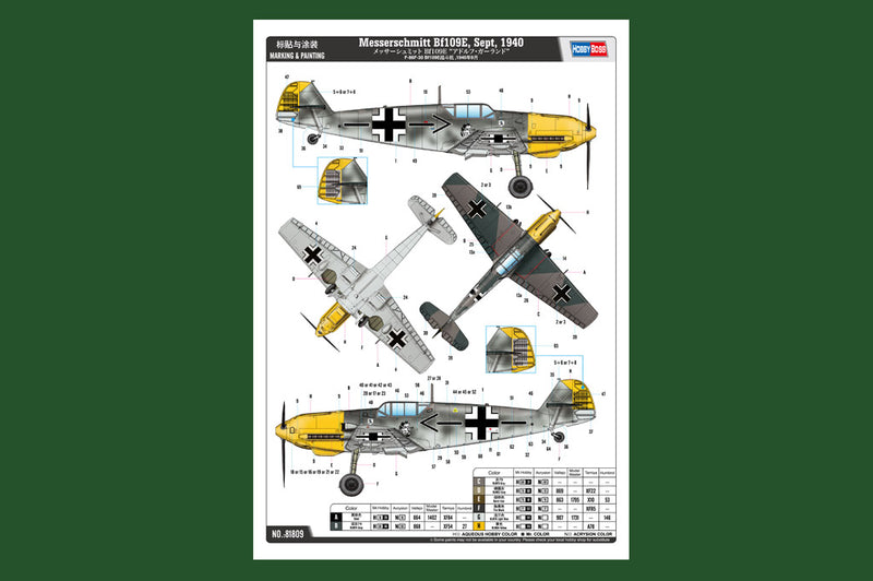 ME BF109E, SEPT 1940