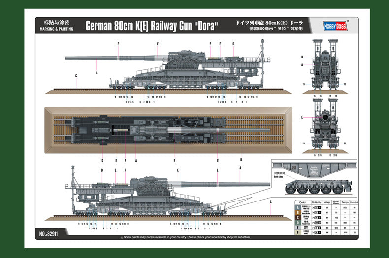 GERMAN 80CM K(E)    RAILWAY GUN DORA
