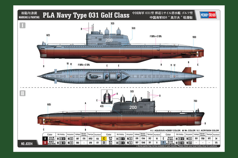 PLA NAVY TYPE 031   GOLF CLASS