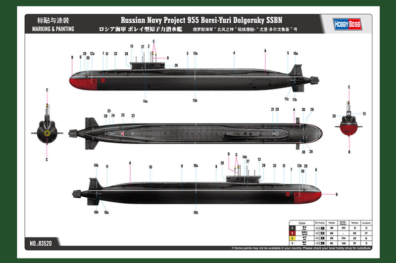 PROJECT 955 BOREI-  YURI DOLGORUKI SSBN