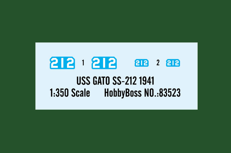 USS GATO SS-212 1941 1/350